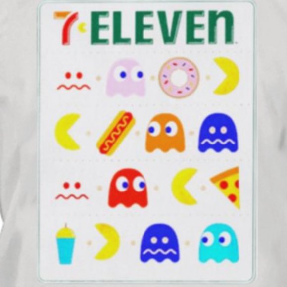 7 Eleven Pac Man T-Shirt, Unisex Design T-Shirt, 7 Eleven Pac Man Design T-Shirt - Picture 3 of 4